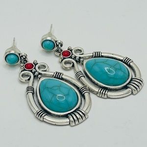 Turquoise Vintage Bohemian Drop Earrings